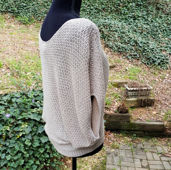 Free People Lurex Swit Lace Front Knit Top - Picture 8 of 14